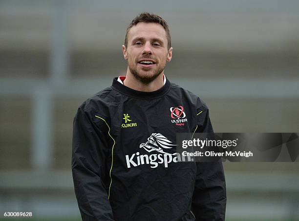 Ulster , Ireland - 16 December 2016; Tommy Bowe of Ulster in action during the captain's run at the Kingspan Stadium in Belfast.