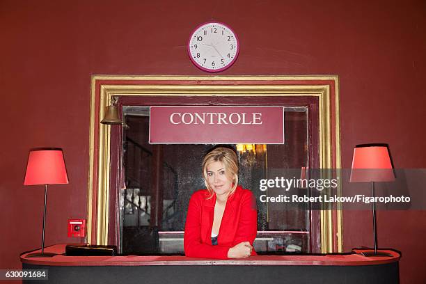 Novelist/screenwriter Amanda Sthers is photographed for Madame Figaro on July 6, 2016 in Paris, France. Coat . PUBLISHED IMAGE. CREDIT MUST READ:...