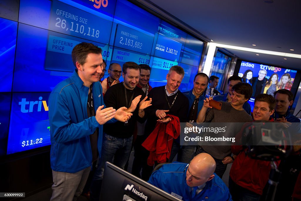 Opening Bell At The Nasdaq During The Initial Public Offering Of Trivago