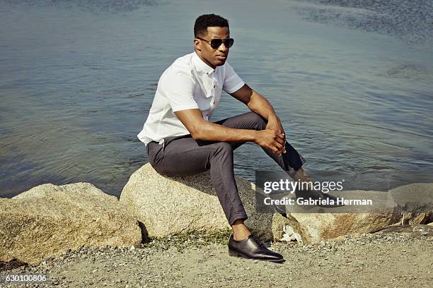 Director Nate Parker is photographed for New York Times on August 13, 2016 in Edgartown, Martha's Vineyard, Massachusetts. Director Nate Parker in...