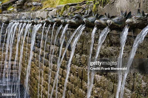 The sacred water flows out of 108 pipes around the temple complex.