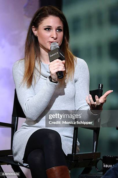 Amelie van Tass of The Clairvoyants speaks at Build Presents The Clairvoyants Discussing the "America's Got Talent Holiday Spectacular" at AOL HQ on...