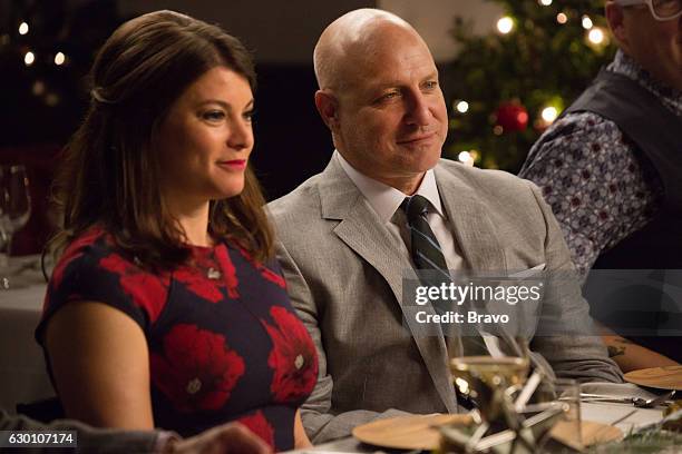 The Feast of Seven Trash Fishes" Episode 1404 -- Pictured: Gail Simmons, Tom Colicchio --