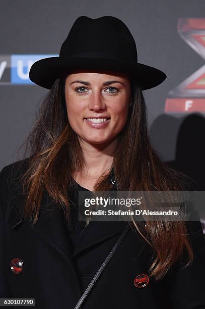 Daniela Ferolla attends 'X Factor X' Tv Show Red Carpet on December 15, 2016 in Milan, Italy.