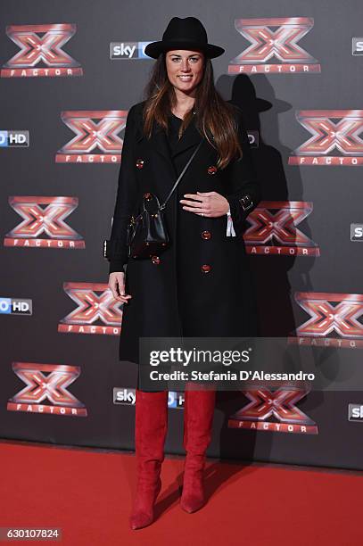 Daniela Ferolla attends 'X Factor X' Tv Show Red Carpet on December 15, 2016 in Milan, Italy.