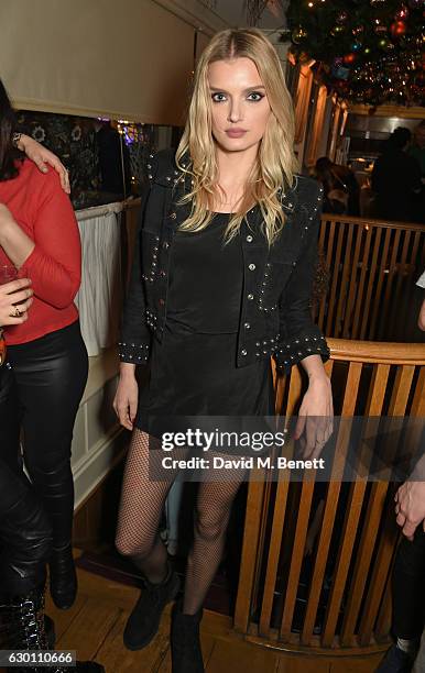 Lily Donaldson attends the LOVE Christmas Party hosted by Katie Grand and Poppy Delevingne at George on December 16, 2016 in London, England.