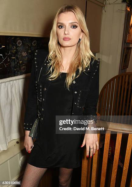 Lily Donaldson attends the LOVE Christmas Party hosted by Katie Grand and Poppy Delevingne at George on December 16, 2016 in London, England.