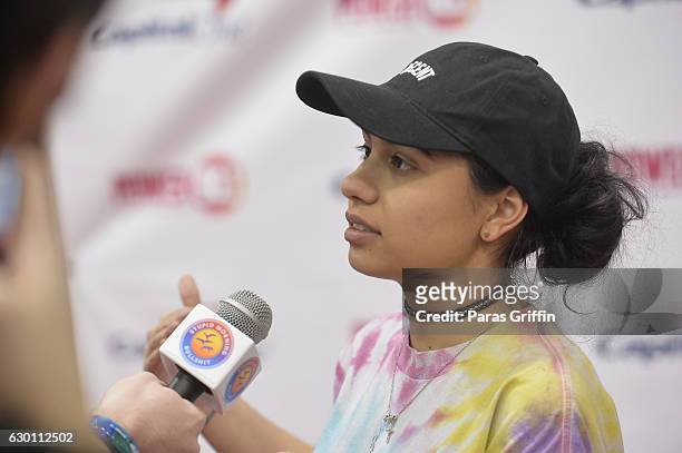 Alessia Cara attends Power 96.1's Jingle Ball 2016 at Philips Arena on December 16, 2016 in Atlanta, Georgia.