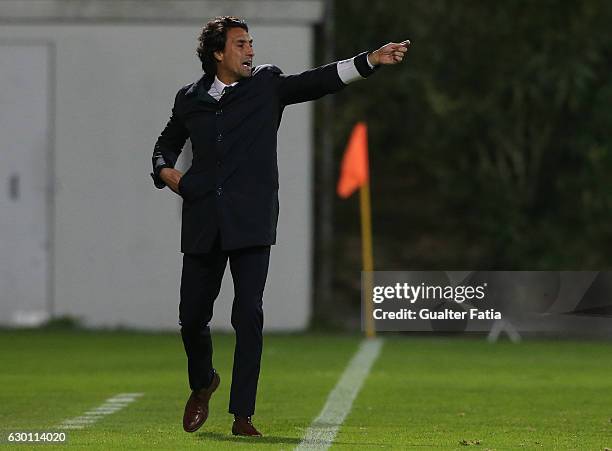 Joao de Deus of Sporting CP B in action during the Segunda Liga match between SL Benfica B and Sporting CP B at Caixa Futebol Campus on December 16,...