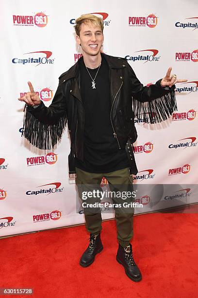 Machine Gun Kelly attends Power 96.1's Jingle Ball 2016 at Philips Arena on December 16, 2016 in Atlanta, Georgia.