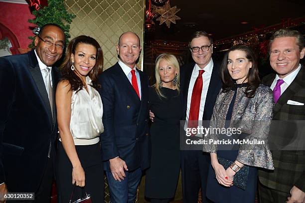 Charles Atkins, Lisa Simonson, Prince Dimitri of Yugoslavia, Pamela Gross, Jimmy Finkelstein, Jennifer Creel and Scott Nelson attend George Farias,...