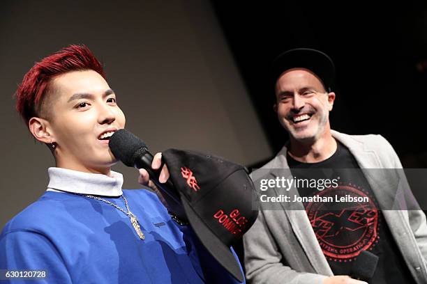 Actor Kris Wu and Director D. J. Caruso attend the LA Screening of Paramount Pictures "xXx: RETURN OF XANDER OF CAGE" at the Paramount Theatre on the...