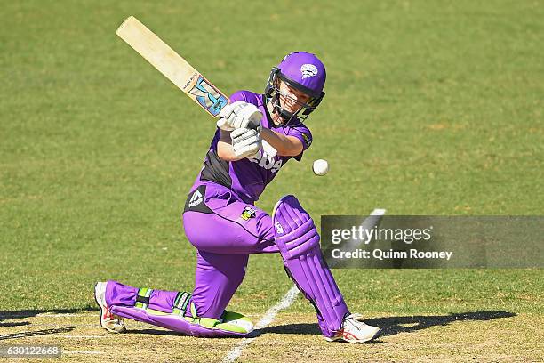 Georgia Redmayne of the Hurricanes bats during the WBBL match between the Renegades and Hurricanes on December 17, 2016 in Bendigo, Australia.