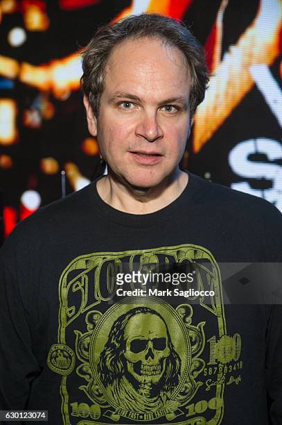 Sirius/XM Host Eddie Trunk attends the 2016 Wall Street Rocks For Our Heroes Concert at the Highline Ballroom on December 16, 2016 in New York City.