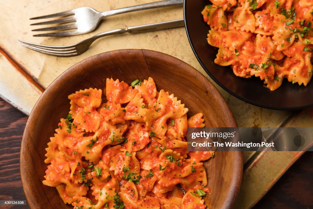 Bowtie Pasta With Spicy Vodka Cream Sauce...