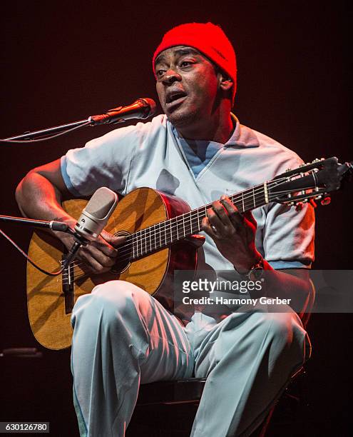 Seu Jorge performs at The Theatre at Ace Hotel on December 16, 2016 in Los Angeles, California.