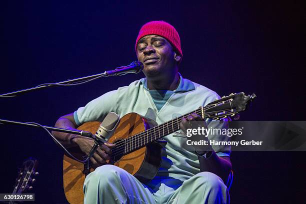 Seu Jorge performs at The Theatre at Ace Hotel on December 16, 2016 in Los Angeles, California.