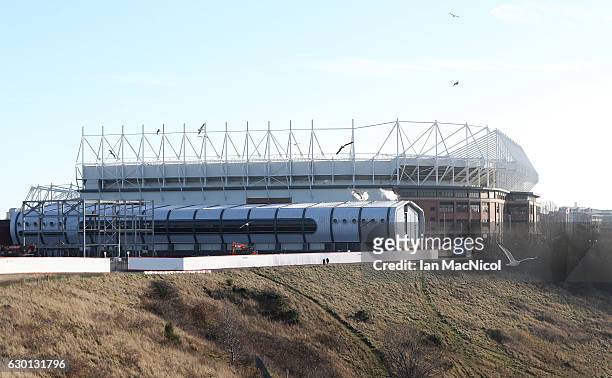 General view outside the stadium prior to the Premier League match between Sunderland and Watford at Stadium of Light on December 17, 2016 in...