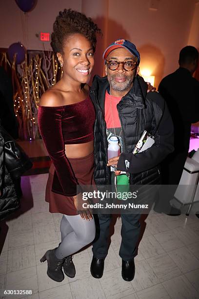 De Wanda Wise and Spike Lee attend the "She's Gotta Have It" Holiday Throwdown on December 16, 2016 in New York City.