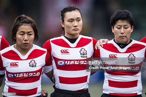 Makoto Ebuchi of Japan during the Womens Rugby World Cup 2017 Qualifier match between Hong Kong and Japan on December 17, 2016 in Hong Kong, Hong...