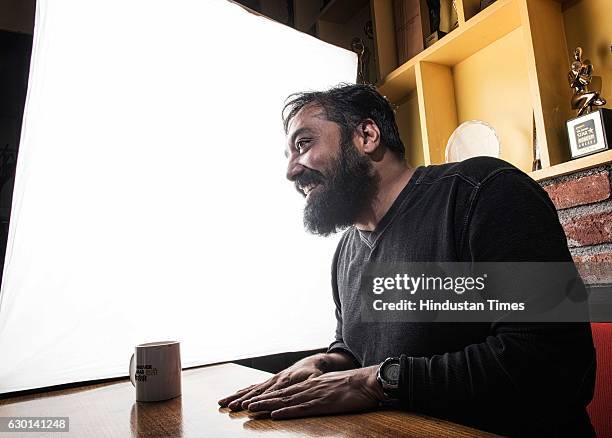 Bollywood filmmaker Anurag Kashyap poses during an exclusive interview with ht48hours-Hindustan Times, at Phantom films, Oshiwara, on May 30, 2016 in...