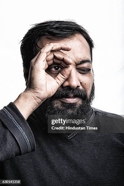 Bollywood filmmaker Anurag Kashyap poses during an exclusive interview with ht48hours-Hindustan Times, at Phantom films, Oshiwara, on May 30, 2016 in...