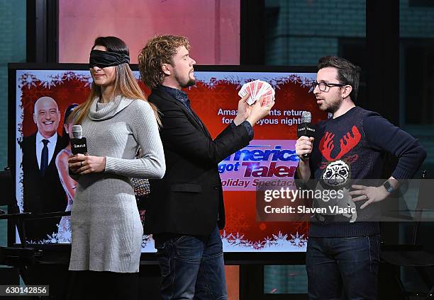 Amelie van Tass and Thommy Ten of The Clairvoyants perform on stage at AOL BUILD at AOL HQ on December 16, 2016 in New York City.