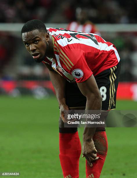Victor Anichebe of Sunderland during the Premier League match between Sunderland and Watford at Stadium of Light on December 17, 2016 in Sunderland,...