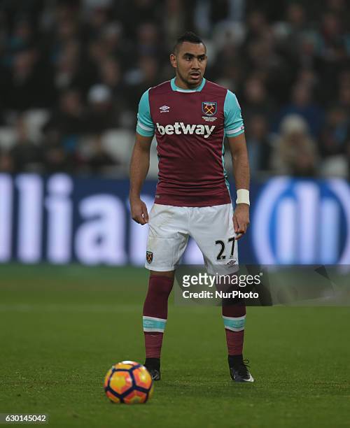 West Ham United's Dimitri Payet during the Premier League match between West Ham United and Hull City at The London Stadium, Queen Elizabeth II...