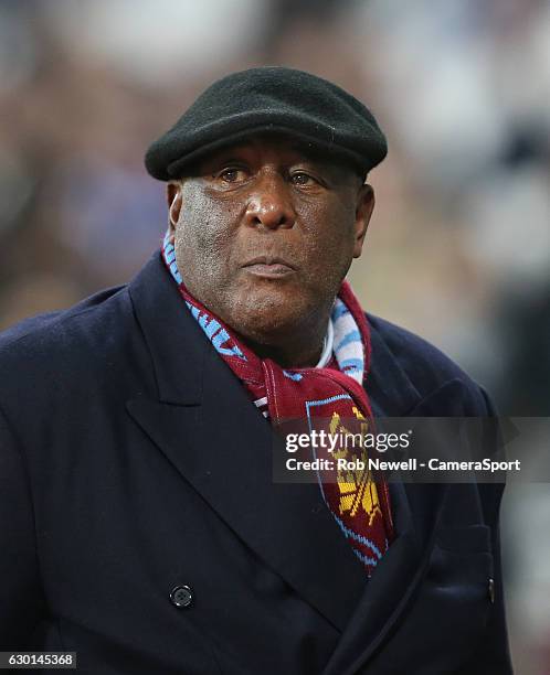 West Ham former player Clyde Best was guest for the day and interviewed at half time during the Premier League match between West Ham United and Hull...