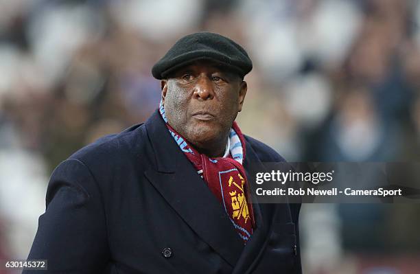 West Ham former player Clyde Best was guest for the day and interviewed at half time during the Premier League match between West Ham United and Hull...