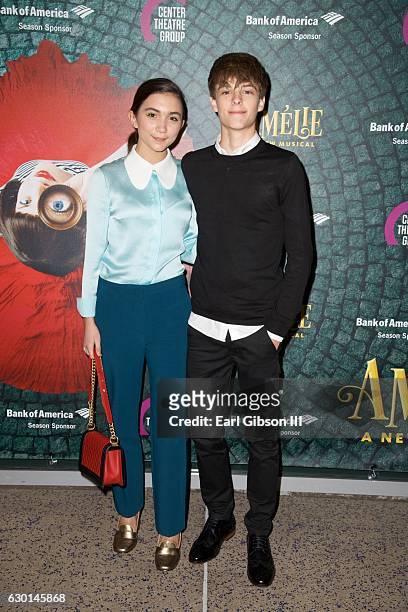 Actress Rowan Blanchard attends the Center Theatre Group's Production Of "Amelie" at Ahmanson Theatre on December 16, 2016 in Los Angeles, California.