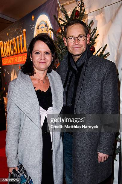 The mayor of Berlin, Michael Mueller and his wife Claudia attend the 13th Roncalli Christmas at Tempodrom on December 17, 2016 in Berlin, Germany.