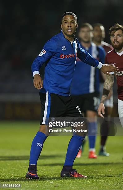 Joe Thompson of Rochdale in action during the Sky Bet League One match between Northampton Town and Rochdale at Sixfields on December 17, 2016 in...