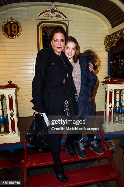 Muriel Baumeister and her daughter Frieda attend the 13th Roncalli Christmas at Tempodrom on December 17, 2016 in Berlin, Germany.