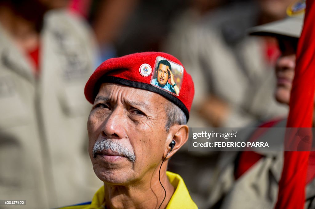 TOPSHOT-VENEZUELA-MADURO-BOLIVAR-DEATH-ANNIVERSARY