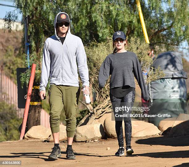 Christopher French and Ashley Tisdale are seen on December 17, 2016 in Los Angeles, California.