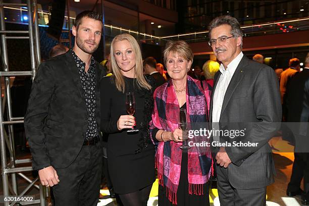 Martin Tomczyk, DTM Champion and his wife Christina Surer and Prof. Dr. Mario Theisen and his wife Ulrike Theisen during the ADAC sportgala 'Die...