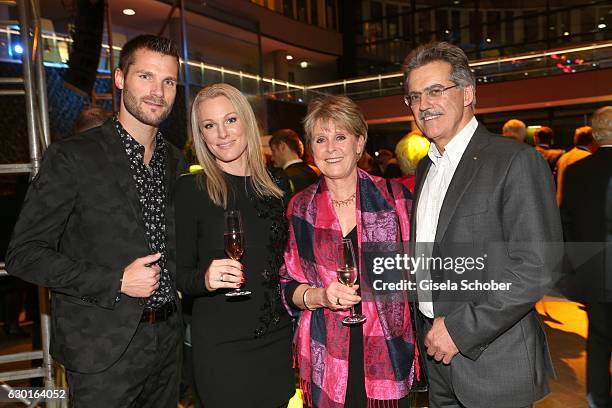 Martin Tomczyk, DTM Champion and his wife Christina Surer and Prof. Dr. Mario Theisen and his wife Ulrike Theisen during the ADAC sportgala 'Die...