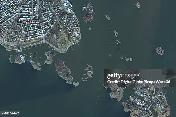 DigitalGlobe via Getty Images satellite imagery of Helsinki, Finland.