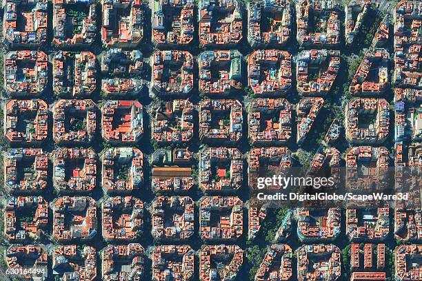 DigitalGlobe via Getty Images satellite imagery of Barcelona, Spain.