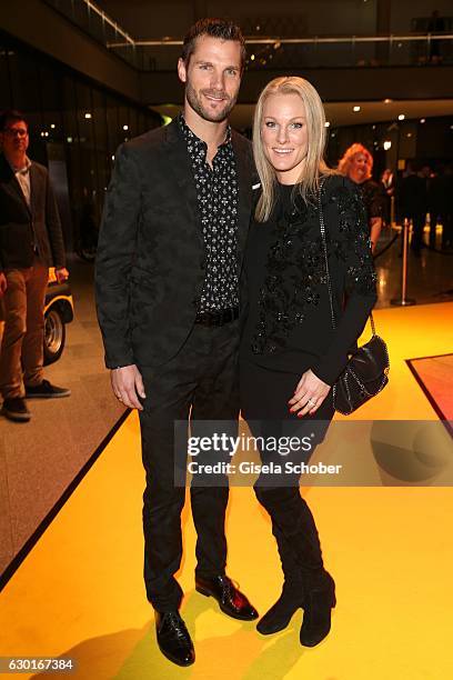 Martin Tomczyk, DTM Champion and his wife Christina Surer during the ADAC sportgala 'Die Nacht der Sieger 2016' on December 17, 2016 in Munich,...