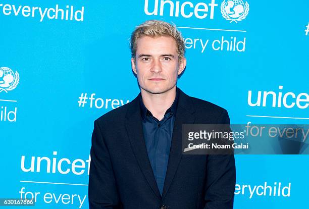 Actor Orlando Bloom attends UNICEF's 70th anniversary event at United Nations Headquarters on December 12, 2016 in New York City.