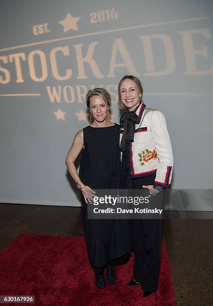 Mary Stuart Masterson and Vera Farmiga attend the Holiday Fundraiser for #StockadeWorks on December 17, 2016 in Kingston, New York.