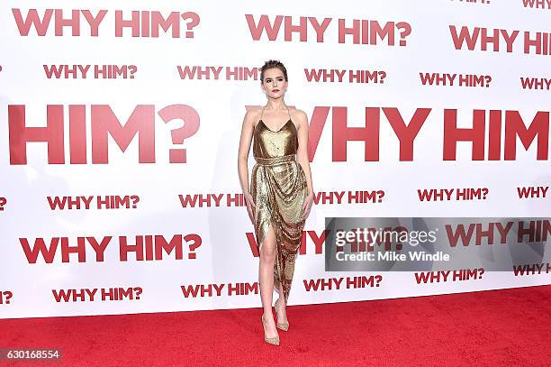 Actress Zoey Deutch attends the premiere of 20th Century Fox's "Why Him?" at Regency Bruin Theater on December 17, 2016 in Westwood, California.