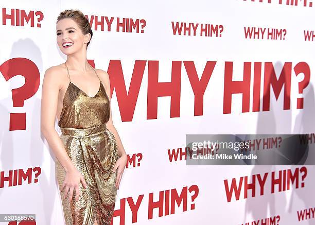 Actress Zoey Deutch attends the premiere of 20th Century Fox's "Why Him?" at Regency Bruin Theater on December 17, 2016 in Westwood, California.