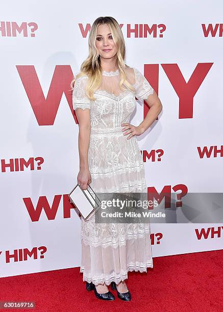 Actress Kaley Cuoco attends the premiere of 20th Century Fox's "Why Him?" at Regency Bruin Theater on December 17, 2016 in Westwood, California.