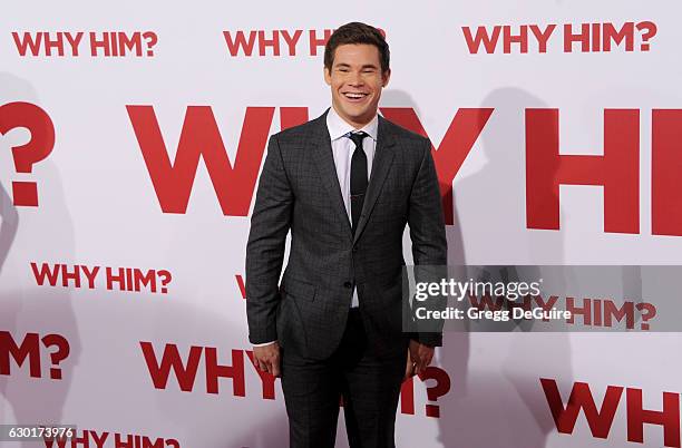 Actor Adam Devine arrives at the premiere of 20th Century Fox's "Why Him?" at Regency Bruin Theater on December 17, 2016 in Westwood, California.