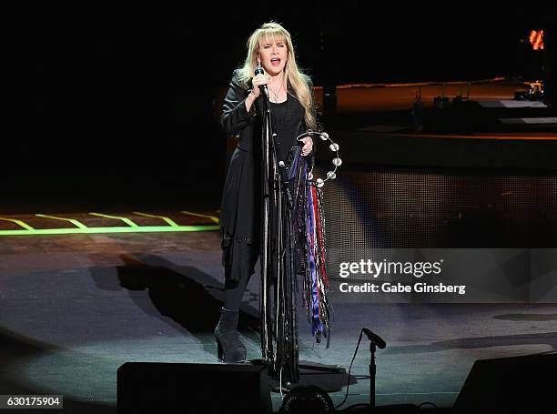 Singer/songwriter Stevie Nicks performs during the grand opening of Park Theater at Monte Carlo Resort and Casino on December 17, 2016 in Las Vegas,...