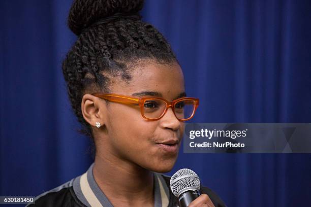 In the South Court Auditorium of the Eisenhower Executive Office Building of the White House in Washington DC, on 16 December 2016, , 11-year-old...
